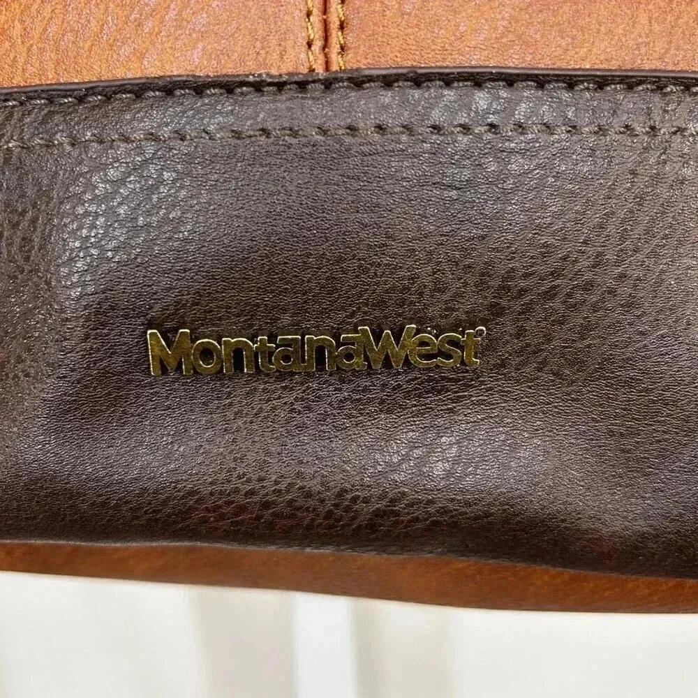 Montana West Two Tone Brown Shoulder Bag Handbag